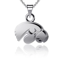 Dayna Designs Iowa Hawkeyes Petit collier pendentif en argent