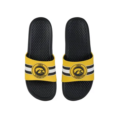 Iowa Hawkeyes FOCO Stripe Raised Slide Sandals