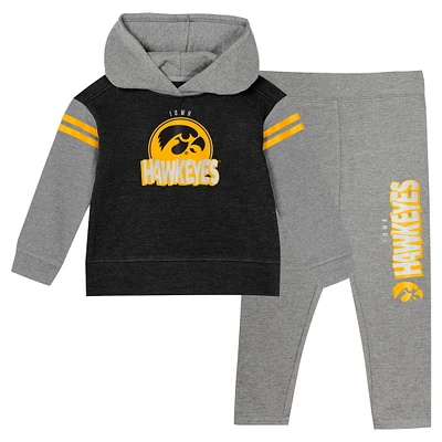 Ensemble sweat à capuche et legging pour filles de l'école maternelle Iowa Hawkeyes Black Juvenile