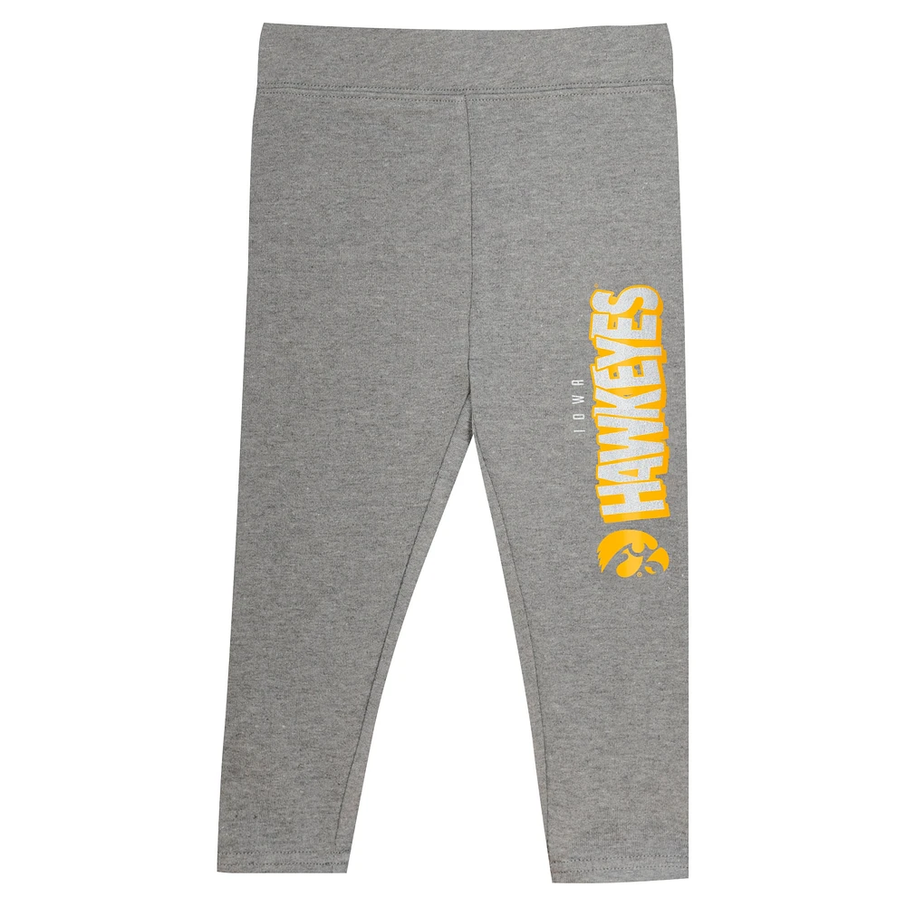 Girls Preschool Black Iowa Hawkeyes Clubhouse Pullover Hoodie & Legging Set
