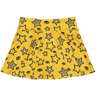 Jupe-short fluide ZooZatz Gold Iowa Hawkeyes Star pour filles