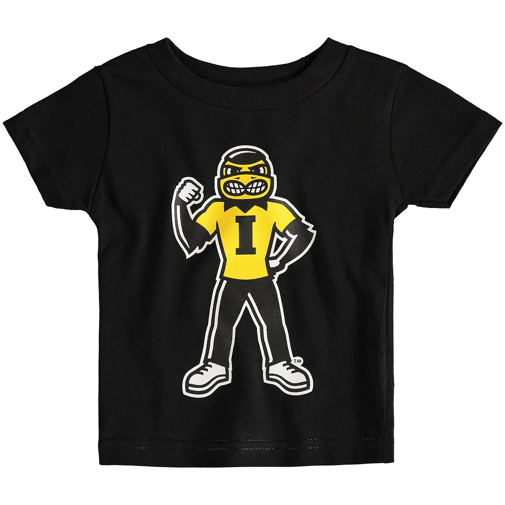 T-shirt noir à gros logo Iowa Hawkeyes pour bébé