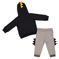 Infant Colosseum  Black/Gray Iowa Hawkeyes Dino Pullover Hoodie and Pants Set