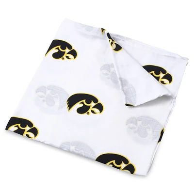 Infant Three Little Anchors White Iowa Hawkeyes 47'' x 47'' Muslin Swaddle Blanket
