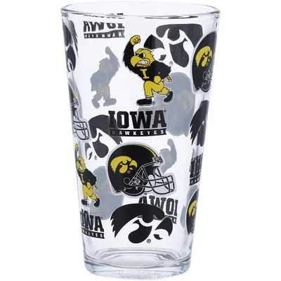 Iowa Hawkeyes 16oz. Allover Print Pint Glass