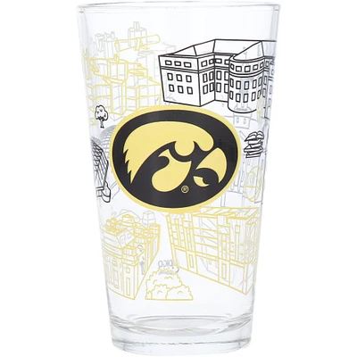 Iowa Hawkeyes 16oz. Campus Pint Glass