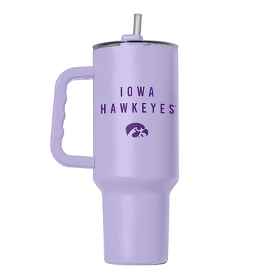 Hawkeyes de l'Iowa 40oz. Gobelet doux au toucher lavande