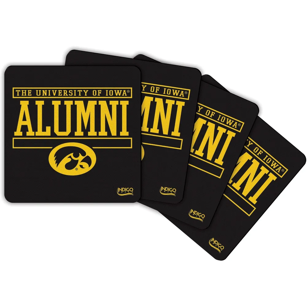 Iowa Hawkeyes Alumni 4-Pack Neoprene Coaster Set