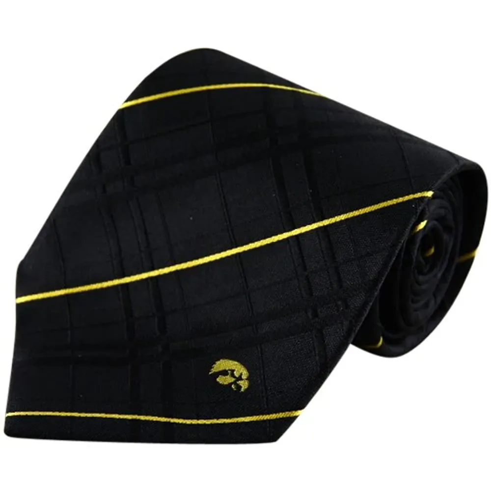 Iowa Hawkeyes Black Oxford Woven Tie