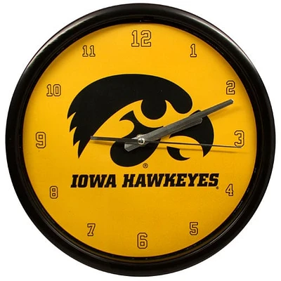 Iowa Hawkeyes Black Rim Basic Clock