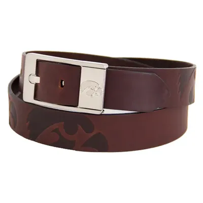 Iowa Hawkeyes Brandish Leather Belt - Brown