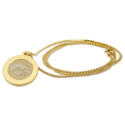 Iowa Hawkeyes Gold Pendant Necklace