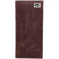 Iowa Hawkeyes Leather Secretary Wallet with Concho - Brown