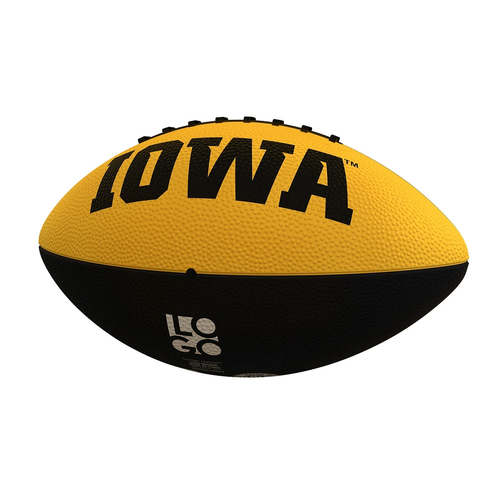 Ballon de football junior avec logo Pinwheel des Iowa Hawkeyes