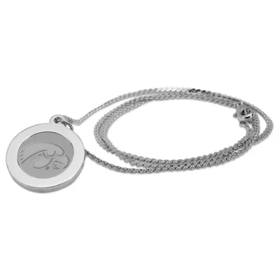 Iowa Hawkeyes Silver Pendant Necklace