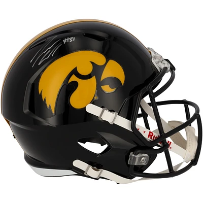 Jack Campbell Iowa Hawkeyes Autographed Riddell Speed Replica Helmet