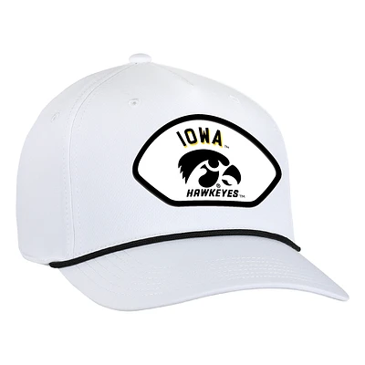 Casquette ajustable en corde Alto Ahead White Iowa Hawkeyes pour homme