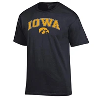 Men's Champion  Black Iowa Hawkeyes Arched Logo T-Shirt