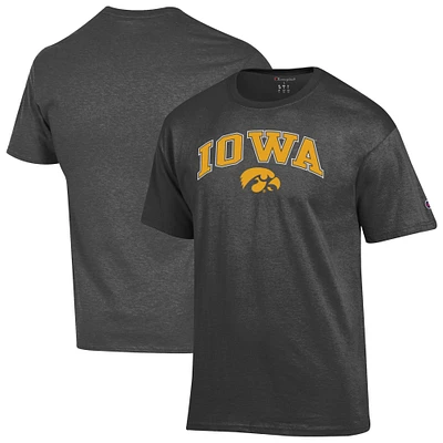 Men's Champion  Charcoal Iowa Hawkeyes Arched Logo T-Shirt