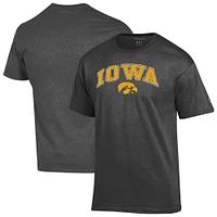 Men's Champion  Charcoal Iowa Hawkeyes Arched Logo T-Shirt