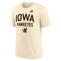 Men's Nike  Natural Iowa Hawkeyes Legacy Campus Bold Tri-Blend T-Shirt