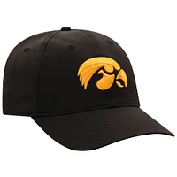 Casquette ajustable noire Iowa Hawkeyes Victory Trainer Top of the World pour homme