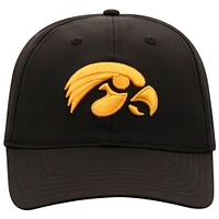 Casquette ajustable noire Iowa Hawkeyes Victory Trainer Top of the World pour homme