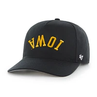 Men's '47 Black Iowa Hawkeyes Flip Script Hitch Adjustable Hat