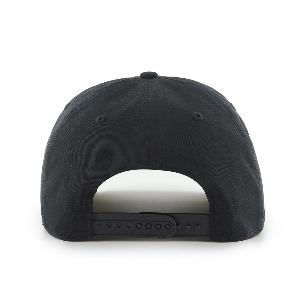 Men's '47 Black Iowa Hawkeyes Flip Script Hitch Adjustable Hat