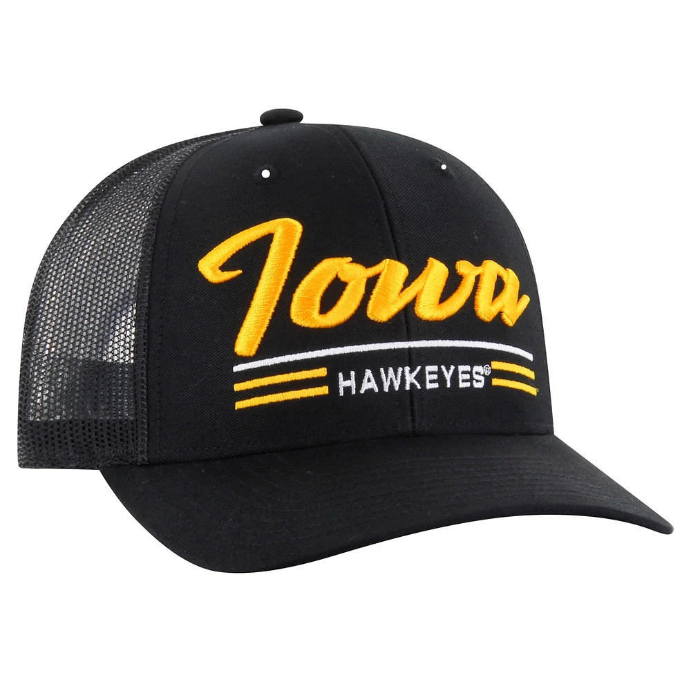 Casquette ajustable noire Iowa Hawkeyes Garner Trucker '47 pour homme