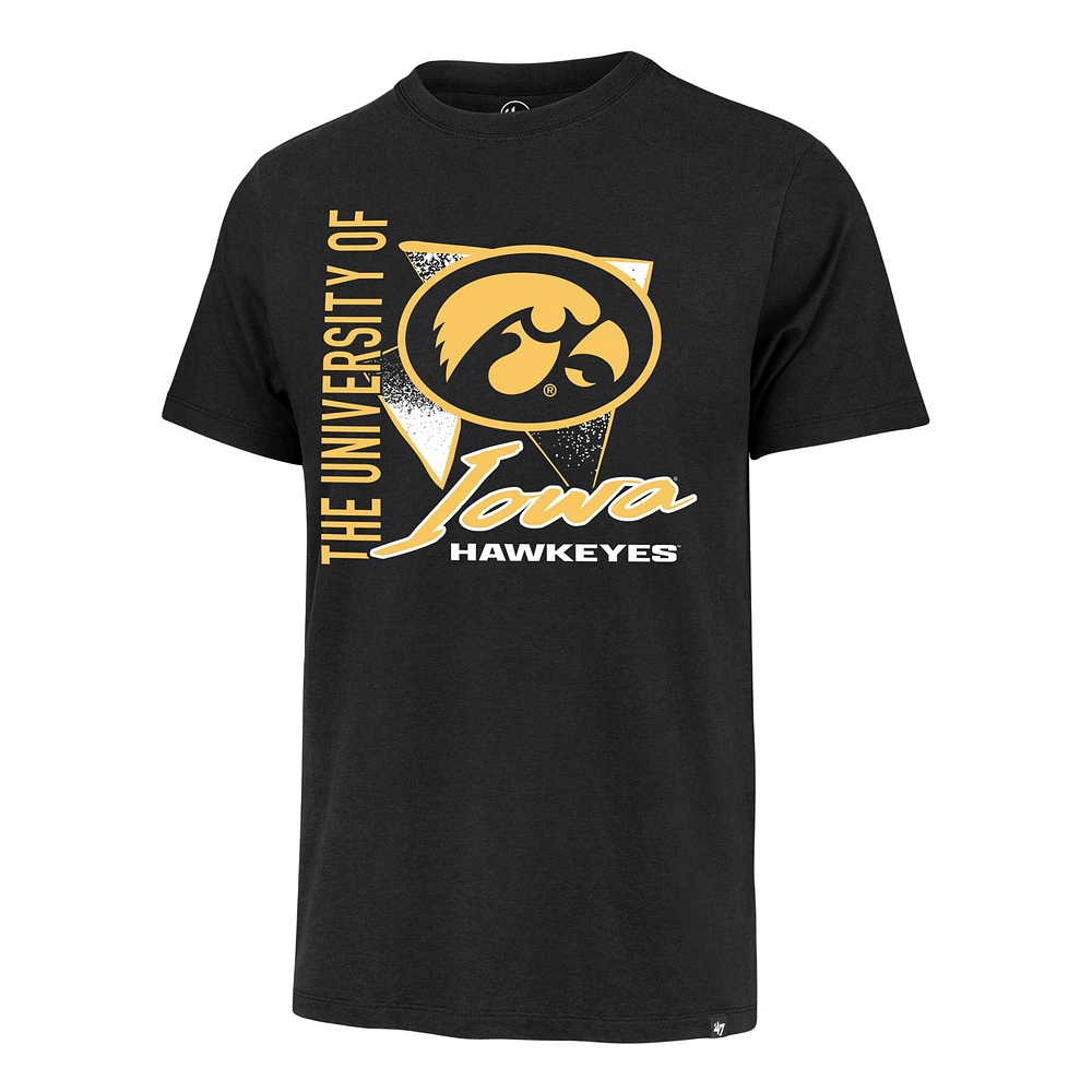 Men's '47 Black Iowa Hawkeyes Side Arm Franklin T-Shirt