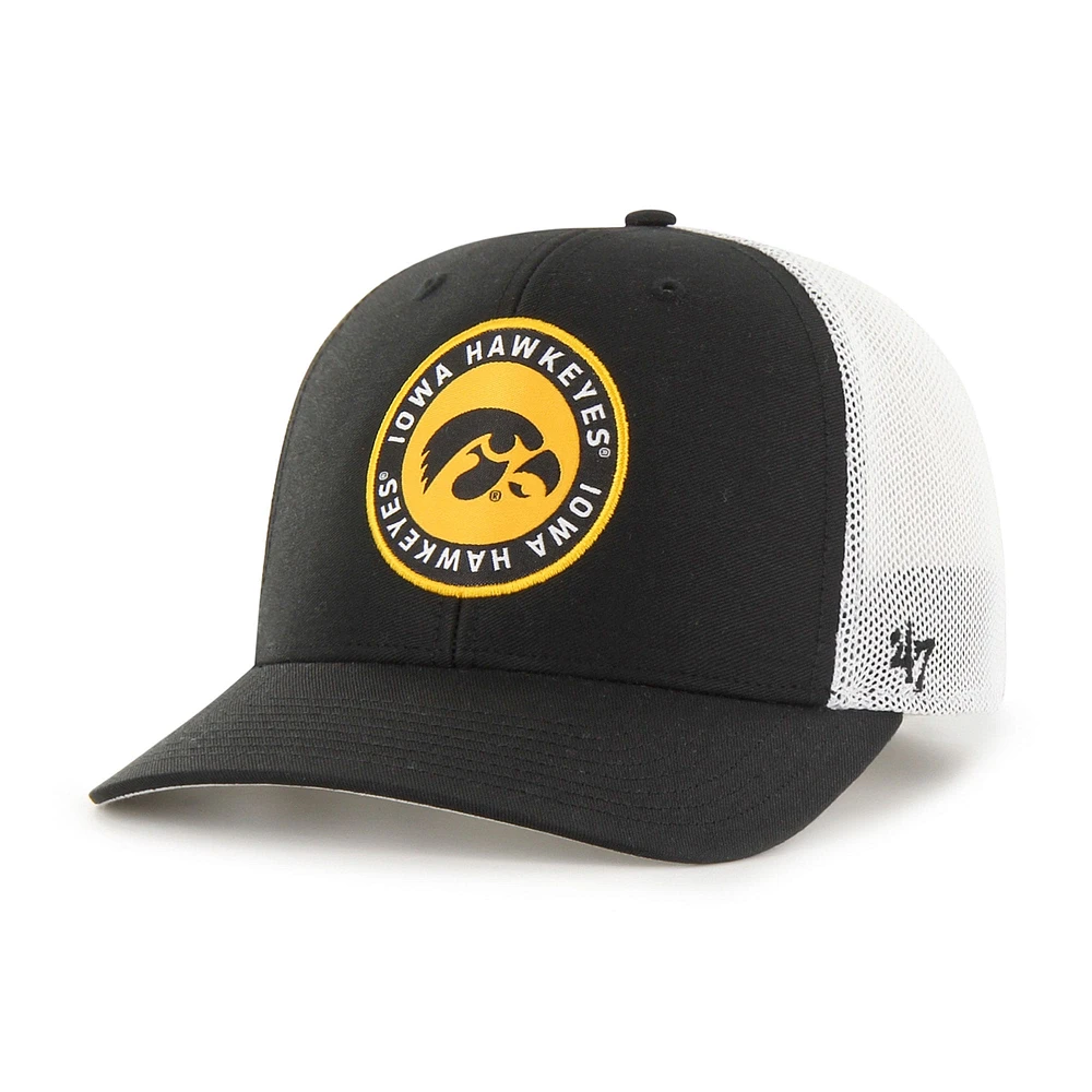 Casquette '47 Black Iowa Hawkeyes Unveil Trophy Flex pour homme