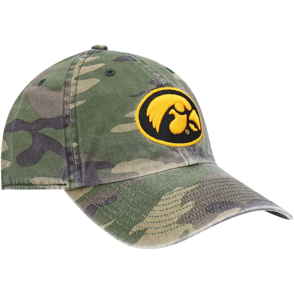 Men's '47 Camo Iowa Hawkeyes Clean Up Core Adjustable Hat