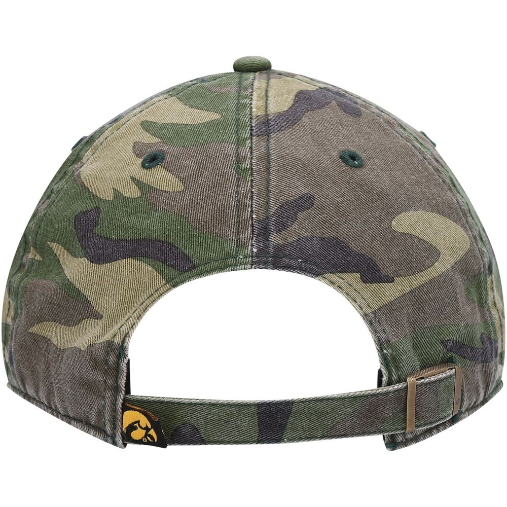 Men's '47 Camo Iowa Hawkeyes Clean Up Core Adjustable Hat