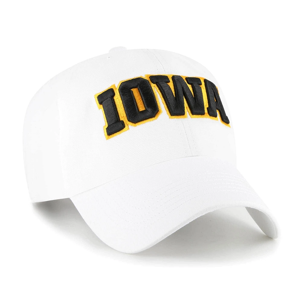 Men's '47 White Iowa Hawkeyes Clean Up Adjustable Hat