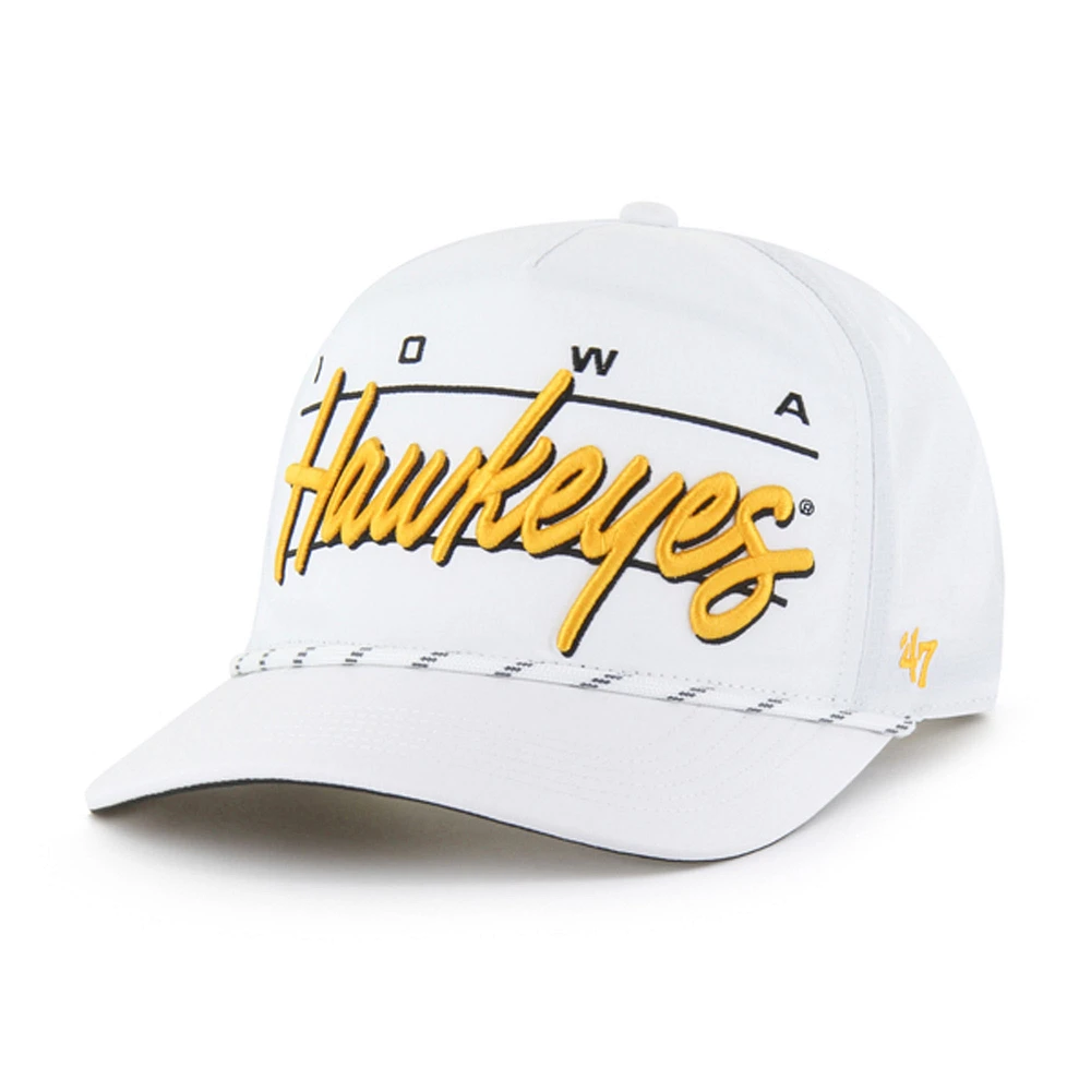 Men's '47 White Iowa Hawkeyes Condor Hitch brrr° Adjustable Hat
