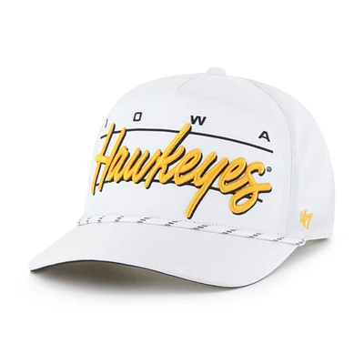 Men's '47 White Iowa Hawkeyes Condor Hitch brrr° Adjustable Hat