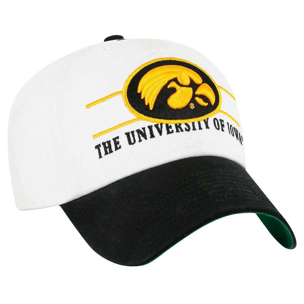 Casquette ajustable Iowa Hawkeyes Gridiron Clean Up blanche pour homme '47