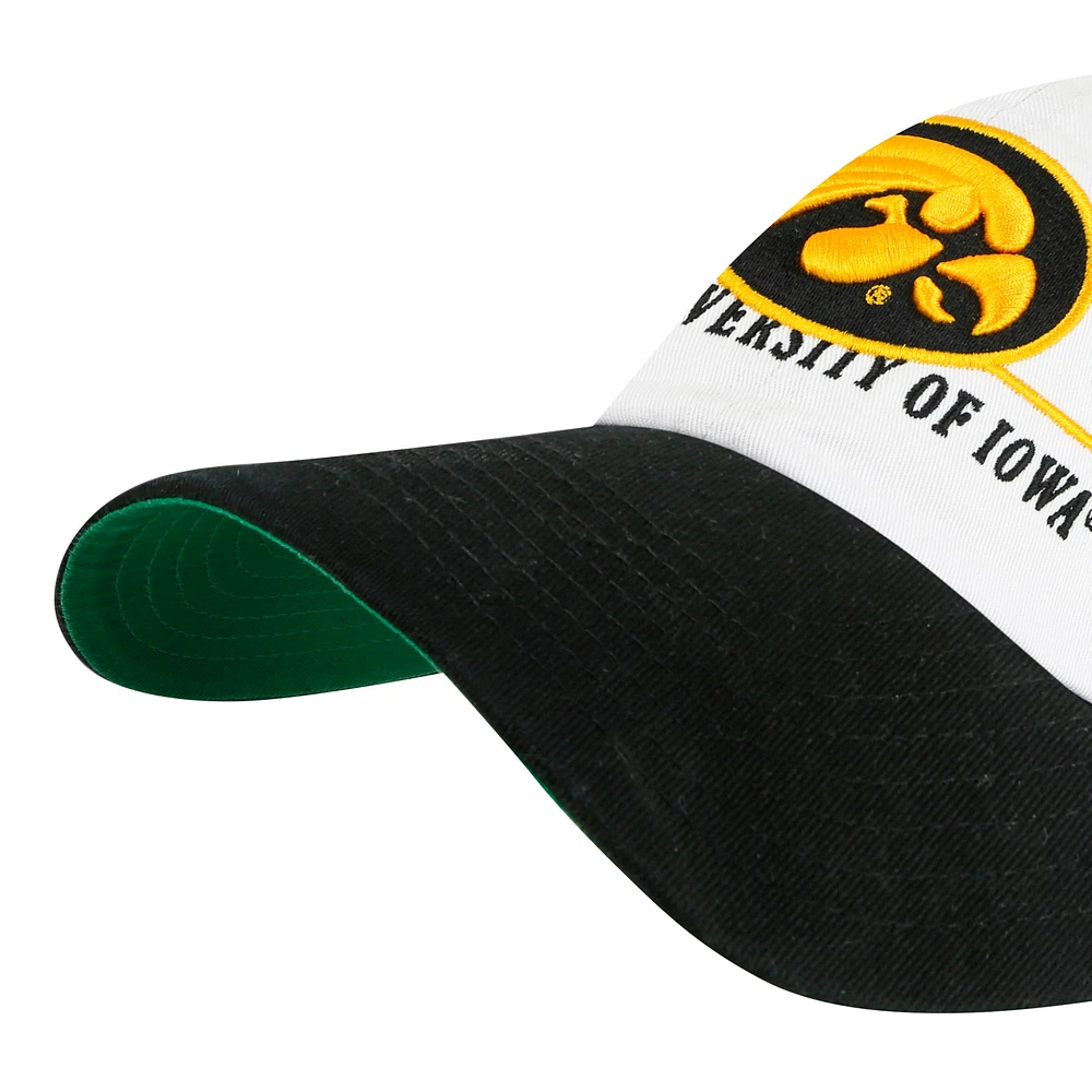 Men's '47 White Iowa Hawkeyes Gridiron Clean Up Adjustable Hat