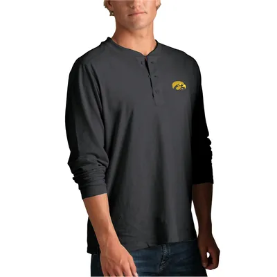 Iowa Hawkeyes Cambridge Henley 3/4-Sleeve T-Shirt - Black