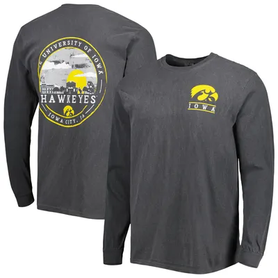 Iowa Hawkeyes Circle Campus Scene Long Sleeve T-Shirt - Black