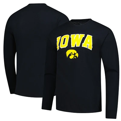 Men's Black Iowa Hawkeyes Logo Long Sleeve T-Shirt