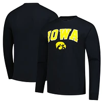 Men's Black Iowa Hawkeyes Logo Long Sleeve T-Shirt