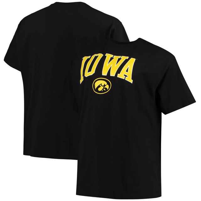 T-shirt Champion Black Iowa Hawkeyes Tailles Big & Tall Arch Over Wordmark pour homme