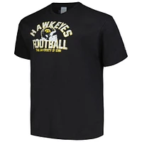 T-shirt noir avec casque de football Champion Iowa Hawkeyes Big & Tall pour hommes