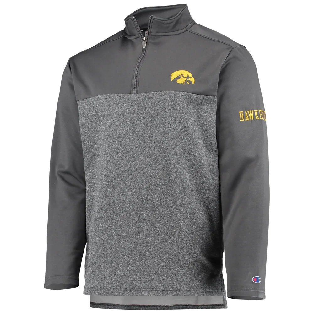 Veste Champion Black Iowa Hawkeyes Gameday Quarter-Zip pour hommes