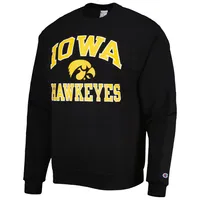 Men's Champion Black Iowa Hawkeyes High Motor Pullover Sweatshirt