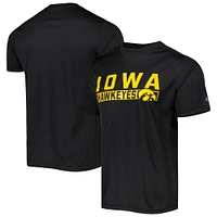 Men's Champion Black Iowa Hawkeyes Impact Knockout T-Shirt