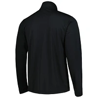 Men's Champion Black Iowa Hawkeyes Textured Quarter-Zip Jacket