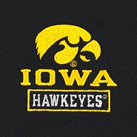 Veste texturée à quart de zip Champion Iowa Hawkeyes pour homme, noire